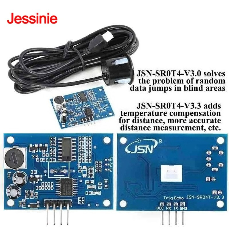 Ultrasonic Distance Sensor - JSN-SR04T JSN SR04T 3.3 Waterproof Ultrasonic