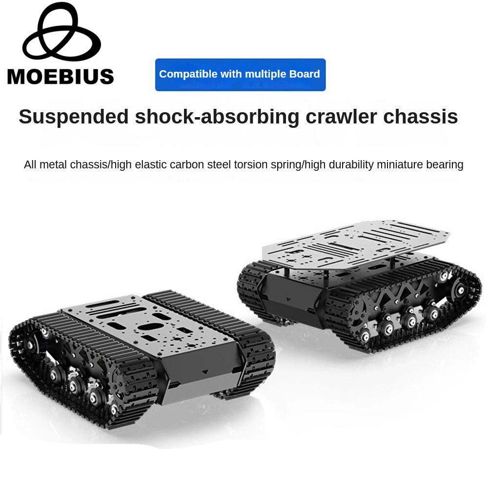 Tracked Robot Chassis - 10KG Payload Metal Shock Absorption Tank