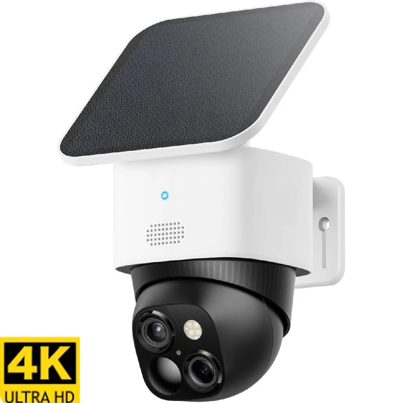 New 4K Dual Camera Solar Secur - Pan Tilt Bracket 评论和价格