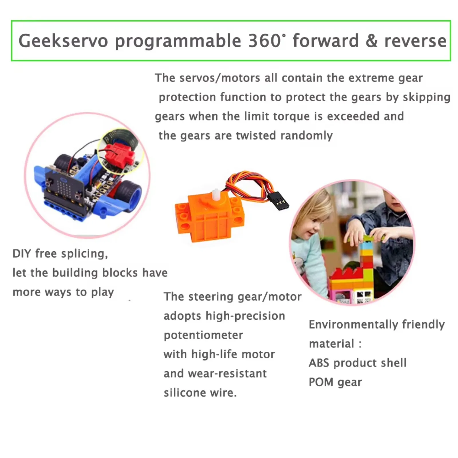 4pcs Geekservo 360 Degree Cont - Microbit Robot 评论和价格