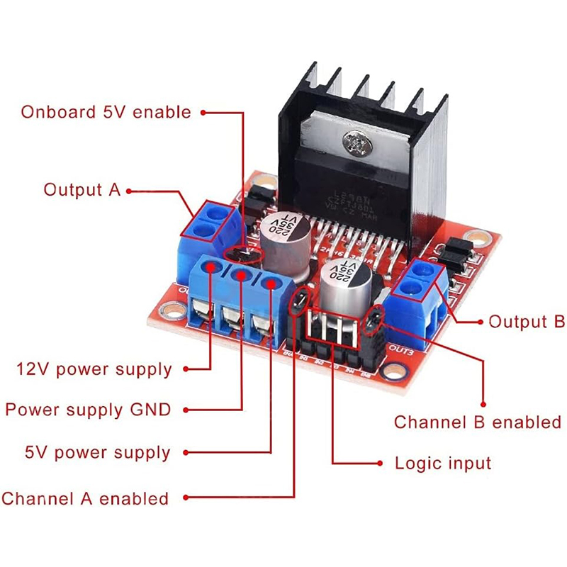 L298N driver board module L298 - Motor Driver L298N 评论和价格