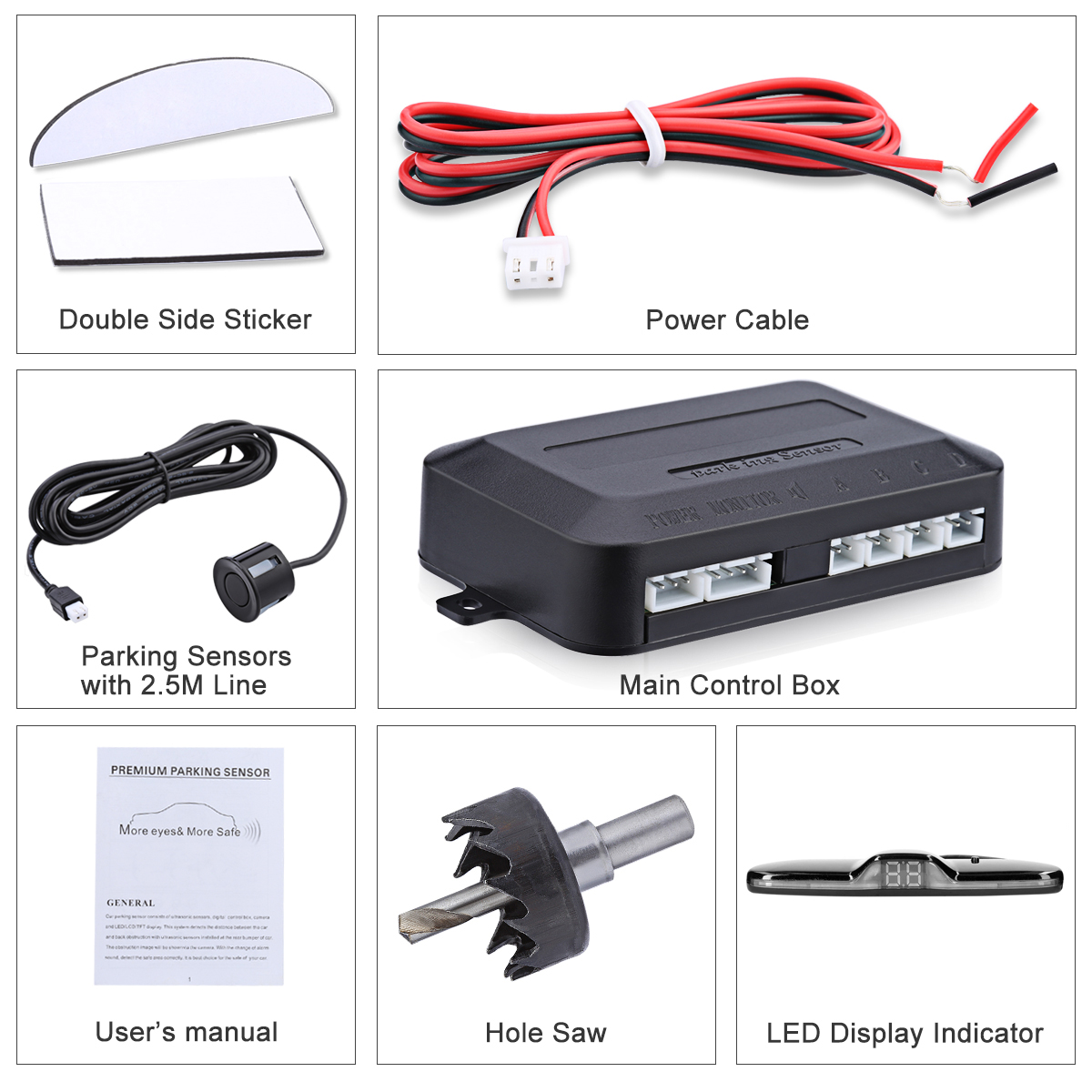 Car Reverse Radar Kit Vehicle  - Infrared Obstacle Sensor 评论和价格
