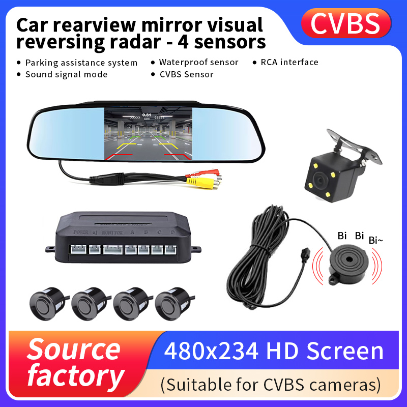 4.3 Inch Car Rearview Mirror R - Infrared Obstacle Sensor 评论和价格