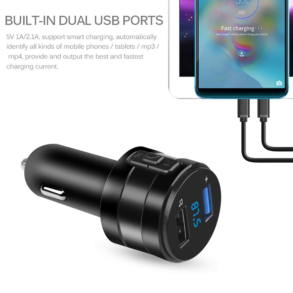 Bluetooth 4.2 FM Transmitter C - Robot Bluetooth Car 评论和价格