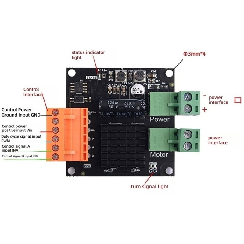 AT02-12V 24V 16A High-Power DC - Motor Driver Module 评论和价格
