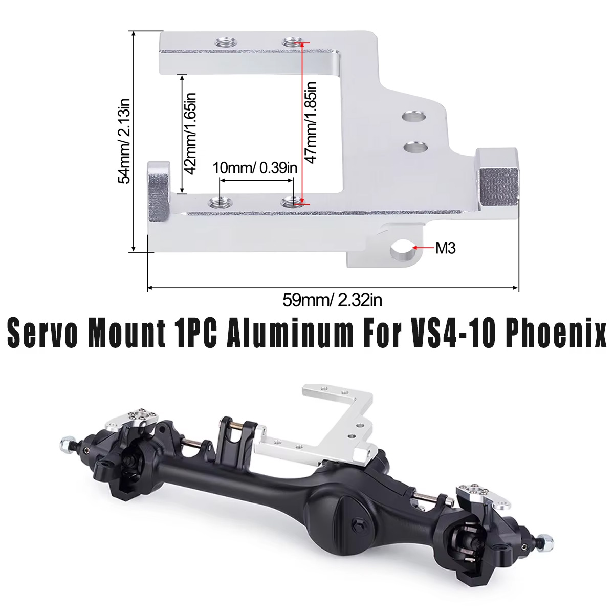 1PC Aluminum Servo Mount Brack - Servo Bracket 评论和价格