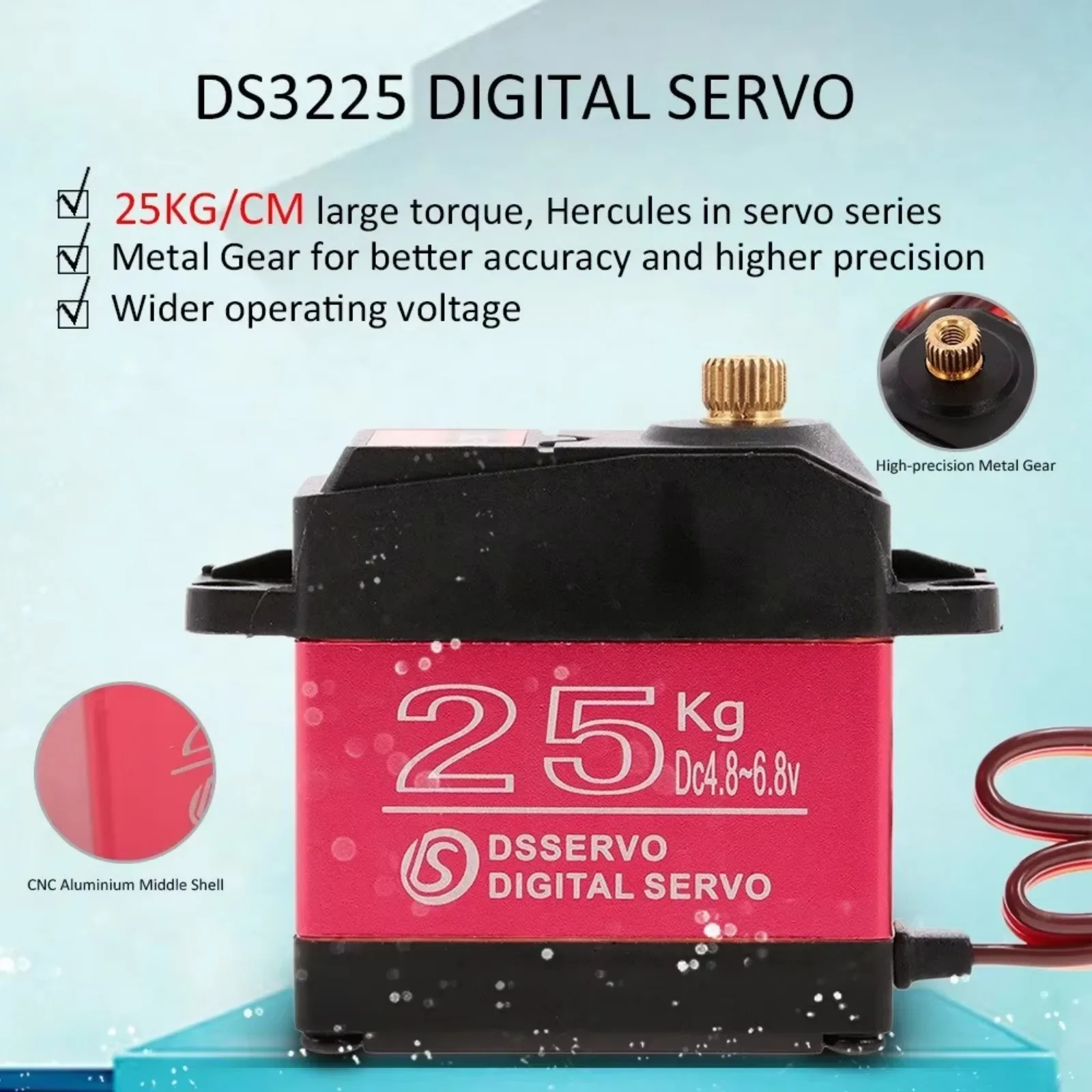 4PCS DS3225 25Kg RC Digital Se - Robot Arm Metal 评论和价格