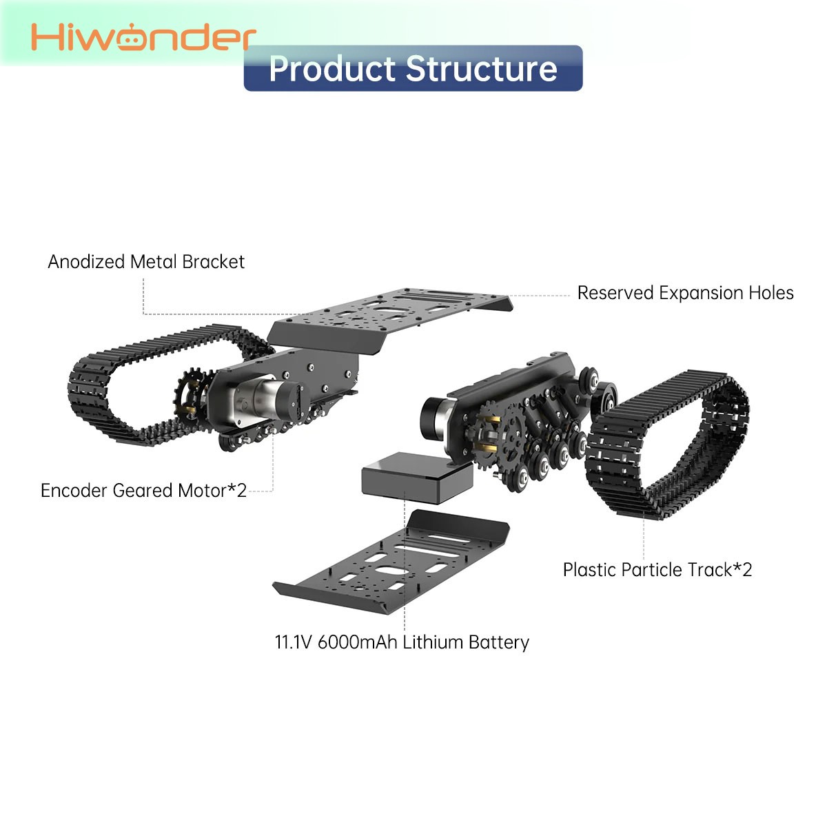 Hiwonder Tracked Tank Robot Ch - Tracked Robot Chassis 评论和价格