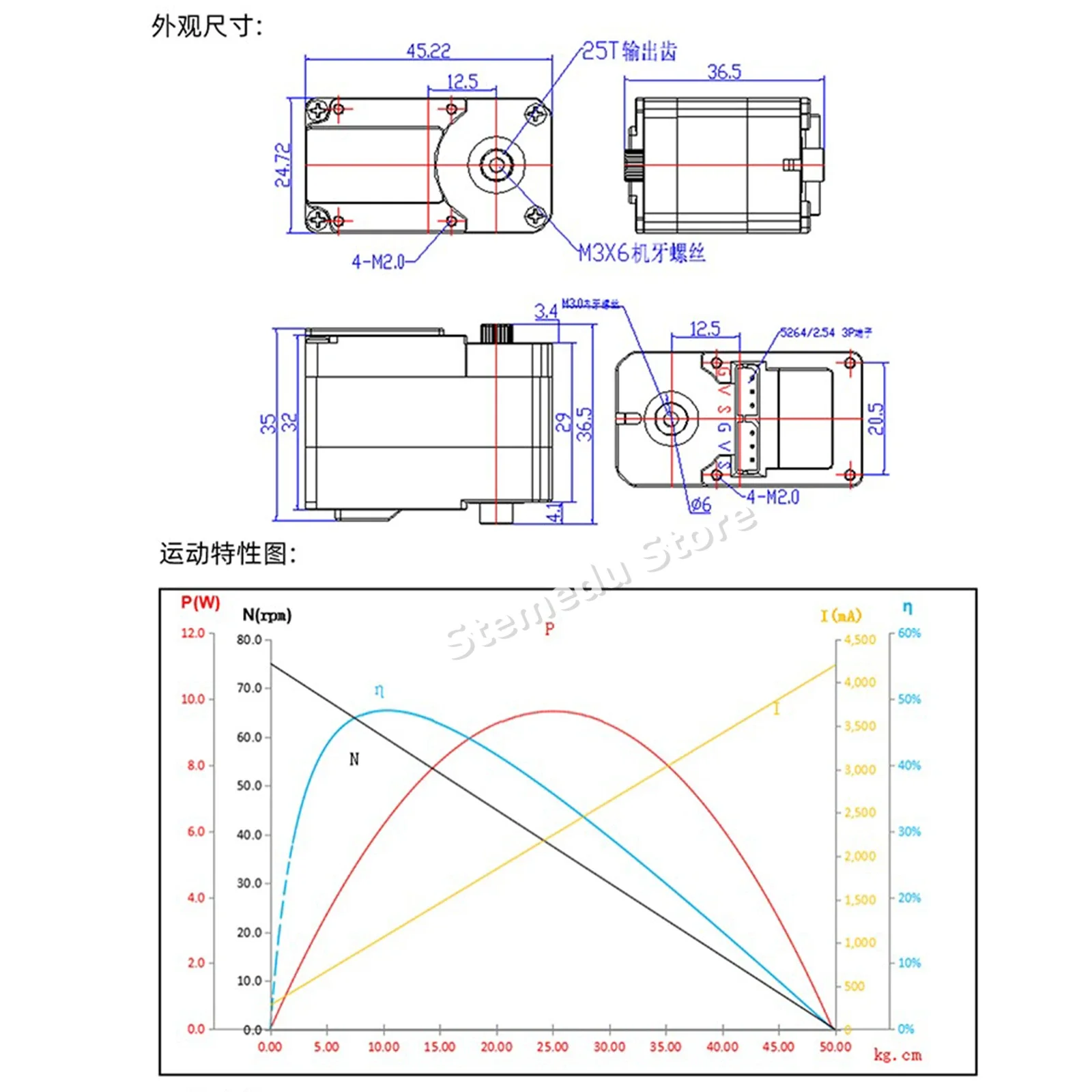 Feetech STS3250 12V 50KG Magne - Robot Arm Metal 评论和价格